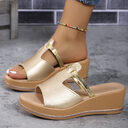 Summer Peep-toe Wedges Sandals Casual Thick Sole Heightening