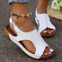 New Summer Wedges Sandals With Elastic Band Design