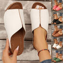 Fashion Solid Wedges Sandals Summer Casual Peep-toe Slippers