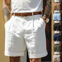 Men's Straight Leg Shorts With Pockets Casual Dress