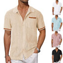 Short-sleeved Shirt Pocket Hollow Breathable Cool Summer Men's