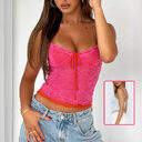 Sexy Lace Camisole Summer Slim Gauze Backless Vest