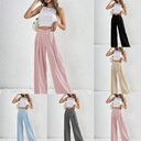 Summer New Solid Color Pleated Casual Wide-leg Pants