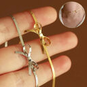 Fashion Jewelry New Trendy Bowknot Stainless Steel Gold