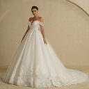 Off-shoulder Bridal Main Wedding Dress Elegant Court Style