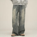 Deconstructed Design Sense Niche Straight Leg Jeans Man