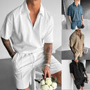 Summer Fashion Mens Clothing Suits New Zipper Polo