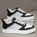 Casual Lace-up Sneakers Men Fashion Breathable Plaid Flats