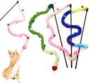 Cat Toys Plush Srtip Wands Interactive Colorful Teaser
