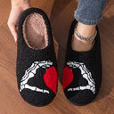 Funny Halloween Love Skull-hand Slippers Home Non-slip Soft