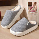 Winter Warm Plush Home Slippers Lightweight Thick Bottom