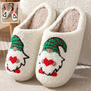 Cute Cartoon Santa Claus Home Slippers Couple Indoor