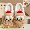 Cartoon Bearded Santa Claus Slippers Home Warm Non-slip