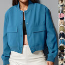 Fashion Button Stand-collar Jacket With Big Pockets Casual
