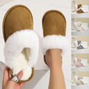 Winter Warm Plush Slippers Home Indoor Non-slip Bedroom