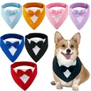 Pet Triangle Bib Bow Saliva Towel Collar Dog