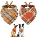 Vivifying Fall Dog Bandana With Tassels Edges Classic