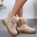 Warm Plush Boots Winter Fashion Side-Zipper Snow Boot
