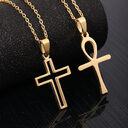 Stainless Steel Cross Necklace For Men Women Pendant