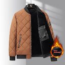 Fashion Rhombic-sewing Design Cotton Coat Winter Warm Thickened