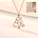S925 Elk Christmas Tree Necklace Fashion Ins Style