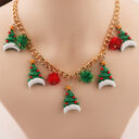 New Christmas Tree Bell Santa Claus Necklace Creative