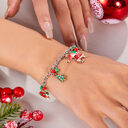 Personalized Christmas Bracelet Tree Santa Claus Pendant