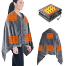 59 Plus 31in USB Heated Blanket Electric Poncho