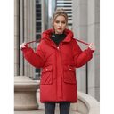 Winter Warm Hooded Coat With Pockets Fashion Solid