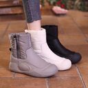 Winter Plush Snow Boots With Side Zipper Warm