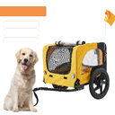 Yellow Outdoor Heavy Duty Foldable Practical Pet Stroller