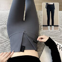 Belly-controlling Butt Lifting Leggings With Three-breasted Design Winter
