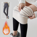 High Waist Cashmere Leggings Winter Warm Solid Plush