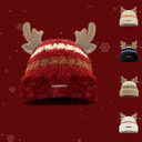 Christmas Knitted Hat With Cute Deer Antler Winter