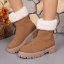 Square-heeled Snow Boots Winter Plus Velvet Platform Plush