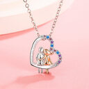 Love Couple Necklace With Colorful Rhinestones Fashion Creative