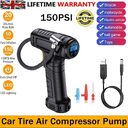 Car Tyre Inflator Cordless Digital USB Rechargeable Tire