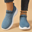 Striped Flat Sneakers Fashion Lightweight Breathable Socks Flats