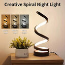 USB Plug In Creative Spiral LED Night Light