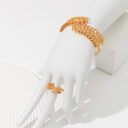 2cpsVintage Wheat Ear Leaf Gold Bracelet