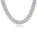 1Man Luxury Fashion Mosan Diamond S925 Silver Necklace