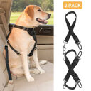2Pcs Pet Dog Seat Belt Leash Adjustable Cat