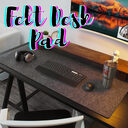 Minimalistic Non-Slip Protector Felt Desk Pad Extended Mouse