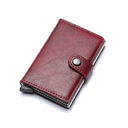 RFID Anti-theft Men Vintage Wallet Aluminum Metal Purse