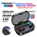 Bluetooth 5.1 Headset TWS Wireless Earphones Mini Earbuds