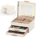 1 Set Jewelry Box With LED Mirror 3