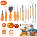 13Pcs Halloween Pumpkin Carving Kit Stainless Steel Sculpting