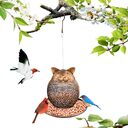 Cat Shaped Bird Feeder Vintage Handmade Outdoor Decor