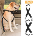2Pcs Pet Dog Seat Belt Leash Adjustable Cat