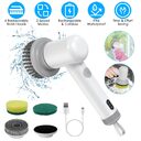 1Set Electric Handheld Spin Scrubber Cordless Cleaning Brush